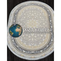 Иранский ковер Shahname 1200 121730 Серый овал
